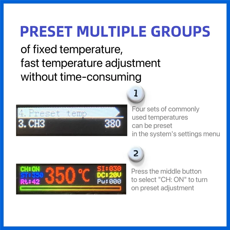 N08R L210C PD 100W Portable Electric Soldering Iron 50-500°C Adjustable Temperature 0.99-Inch Color Screen Soldering Station