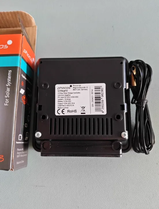 Controlador de carregamento solar Phocos Alemanha CXNup com comunicação e monitoramento USB dedicado