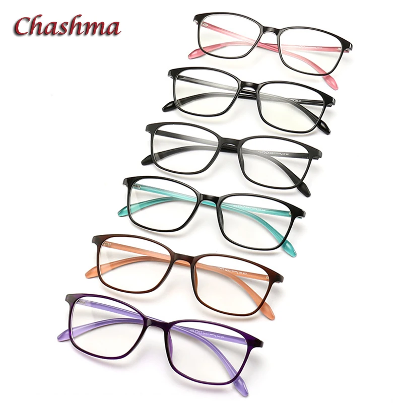 Chashma Women Eyewear TR90 Ultra Light Frame Prescription Optical Lenses Transparent Men Spectacles Anti Blue Ray Glasses