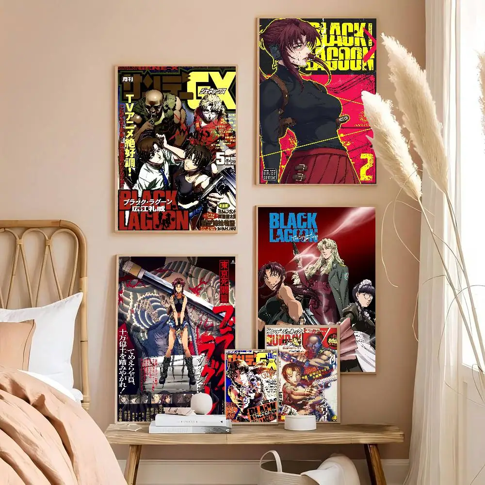 Black Lagoon Classic Anime Classic Movie Posters HD Quality Poster Wall Art Painting Study Nordic Home Decor