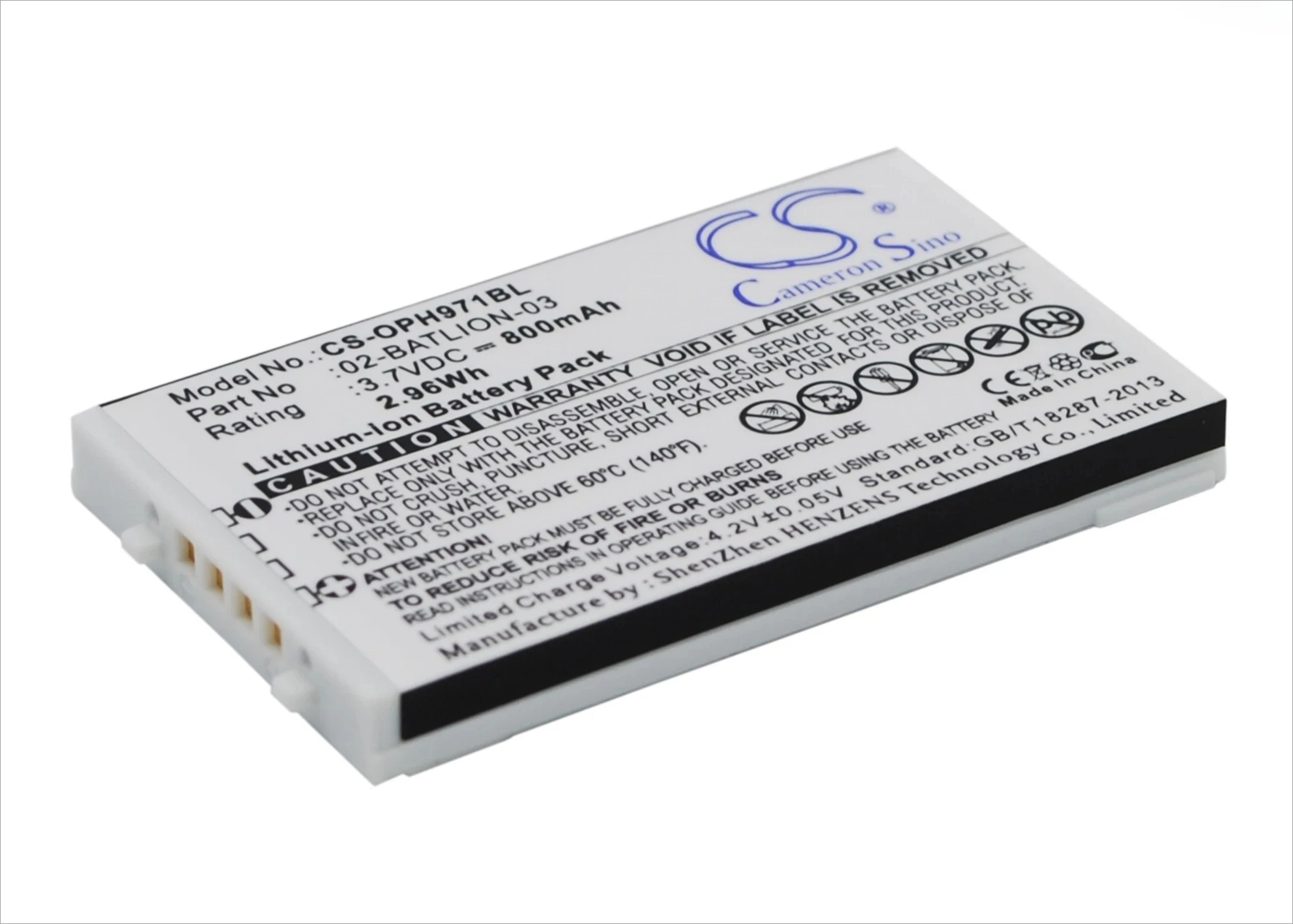 3.7V 800mAh Barcode Scanner Battery for Opticon OPL-9700,OPL-9712,OPL-9713,OPL-9723,OPL-9724,OPL-9725,OPL-9727,OPL-9728,OPL-7734