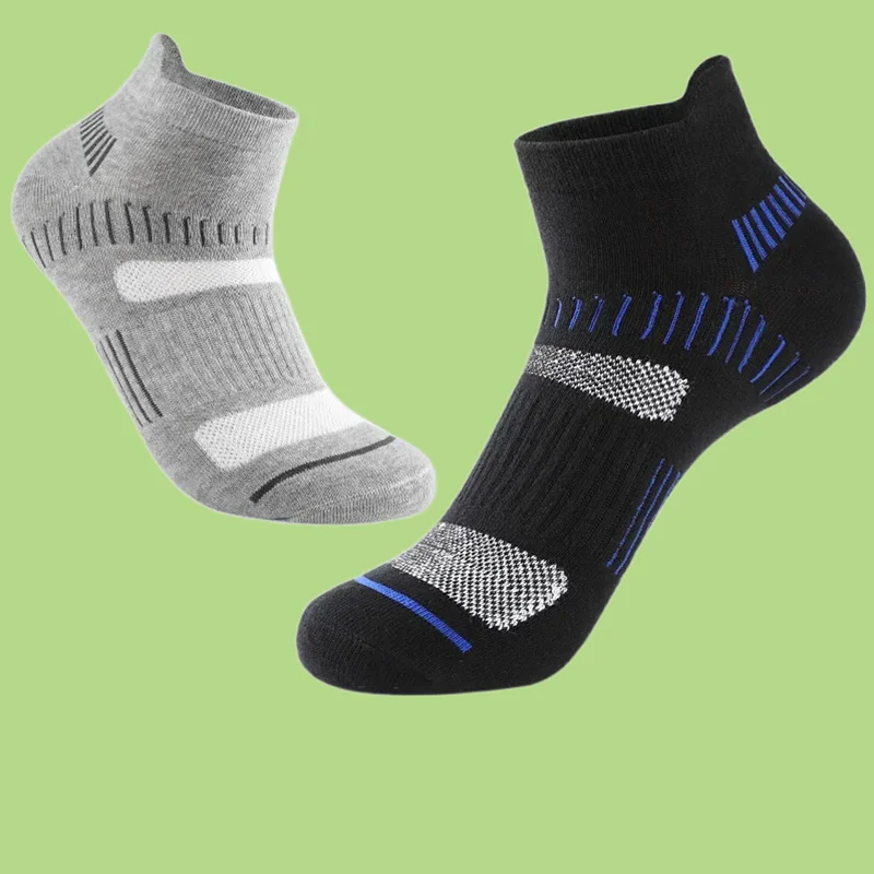 

5/10 Pairs New High Quality Men's Sports Socks Athletic Boy Cotton Boat Socks Breathable Casual Mesh Low Cut Casual Short Sock