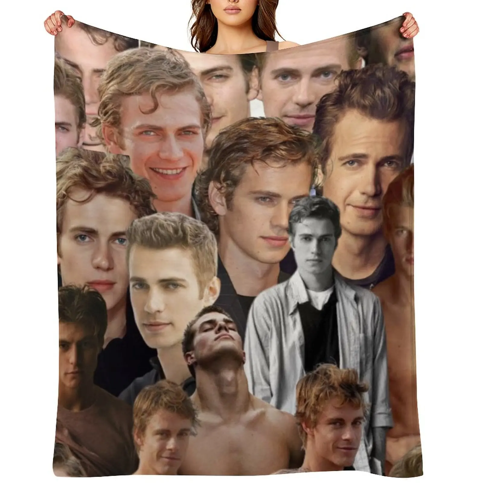 

Hayden Christensen Collage Throw Blanket Winter beds Warm for sofa Personalized Gift Blankets