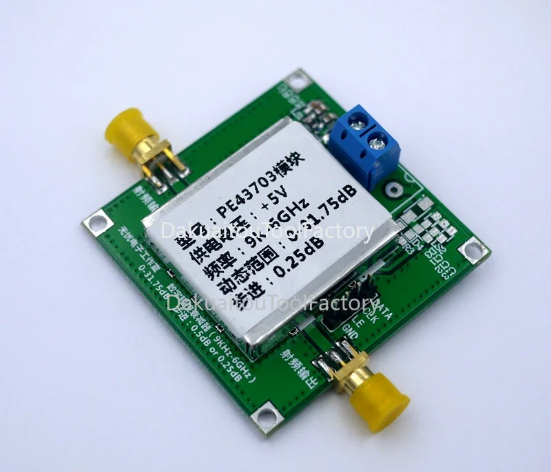 Module atténuateur numérique RF PE43703 9K ~ 6GHz 0,25dB étapes à 31,75dB