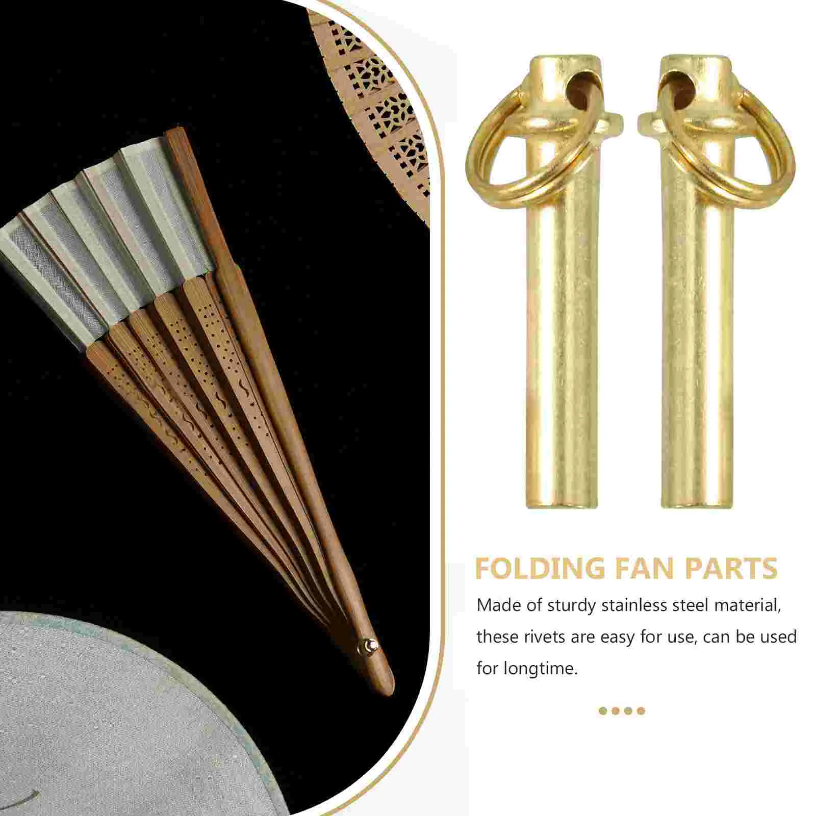 Fan Accessories Folding Repairing Kit Metal Shaft Rivets Fasteners Nut and Handheld Solid Nuts Accessory Fans