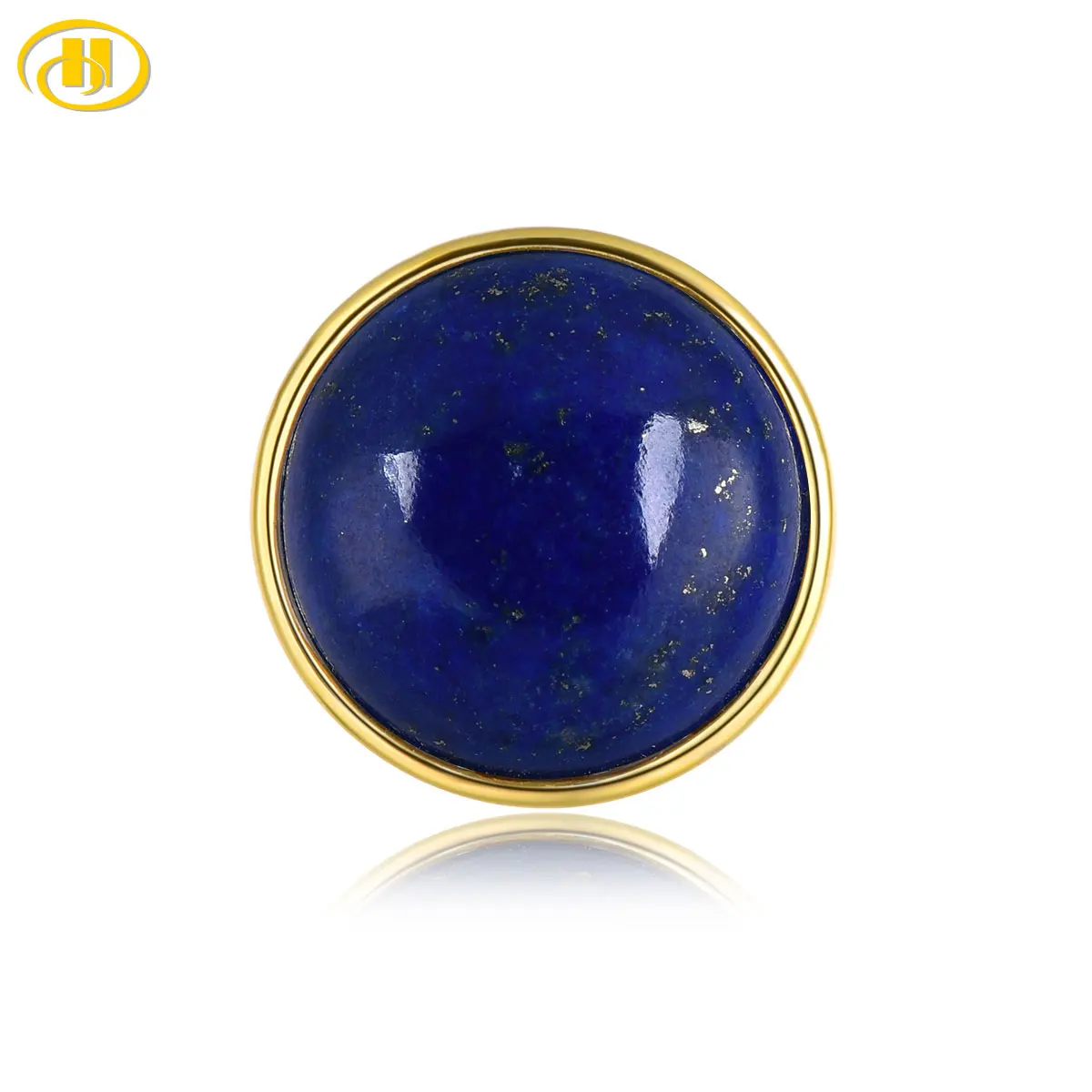 

Natural Lapis Lazuli 925 Sterling Silver Brooch 3 Carats Genuine Gemstone Simple Style Fine Jewelry for Engagement Gift