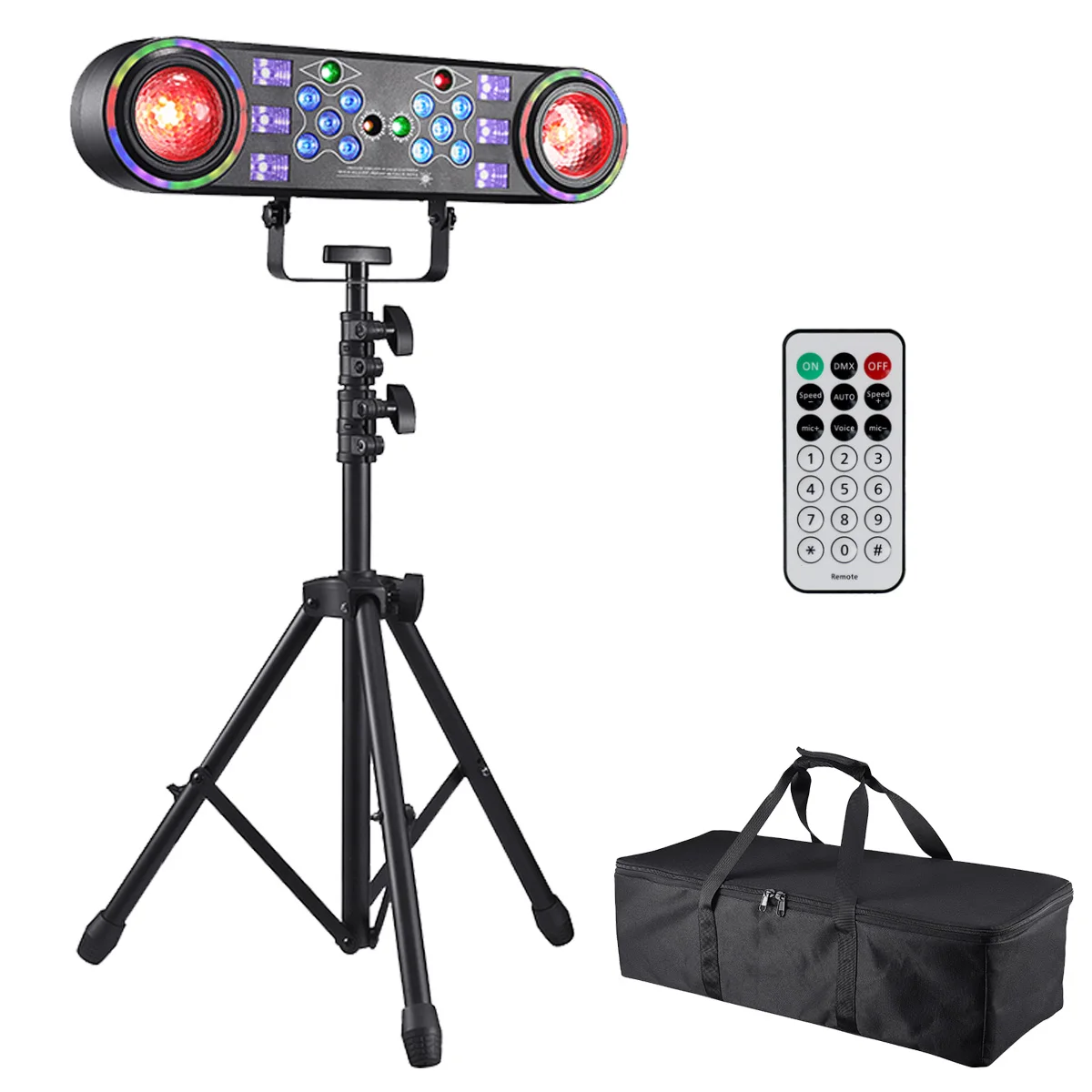 

Мини-светильник с кронштейном 7-в-1, сценическое освещение, звуковое управление, DJ-светильник с кронштейном, вращающийся набор светильников для вечеринок в виде диско-шара,