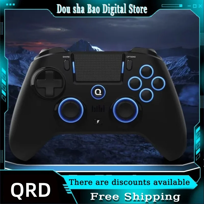 qrd-spark-n5-controladores-inalambricos-forps5-ps4-ps3-ios-android-pc-efecto-hall-luces-led-de-9-colores-efecto-de-vibracion-ps4-gamepad