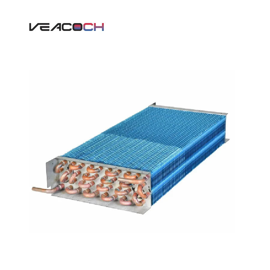 Refrigeration Heat Exchange Parts Customized Tube Fin Heater Heat Exchanger Components For DisplayCase Aluminium Evaporator Coil