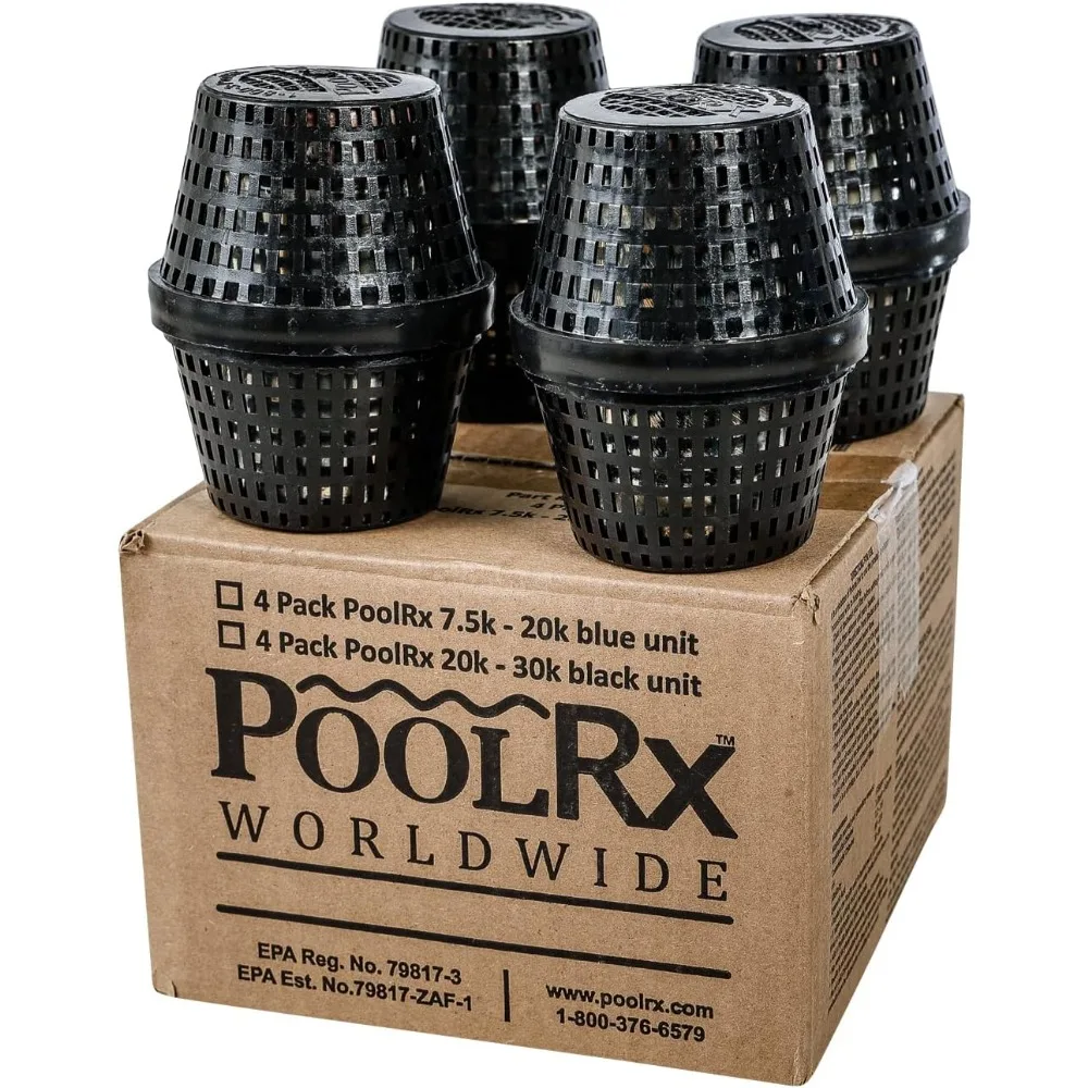 Pool RX 101067 Black Units Swimming-Pool-Algaecides (4 Pack), 20,000-30,000 Gallon