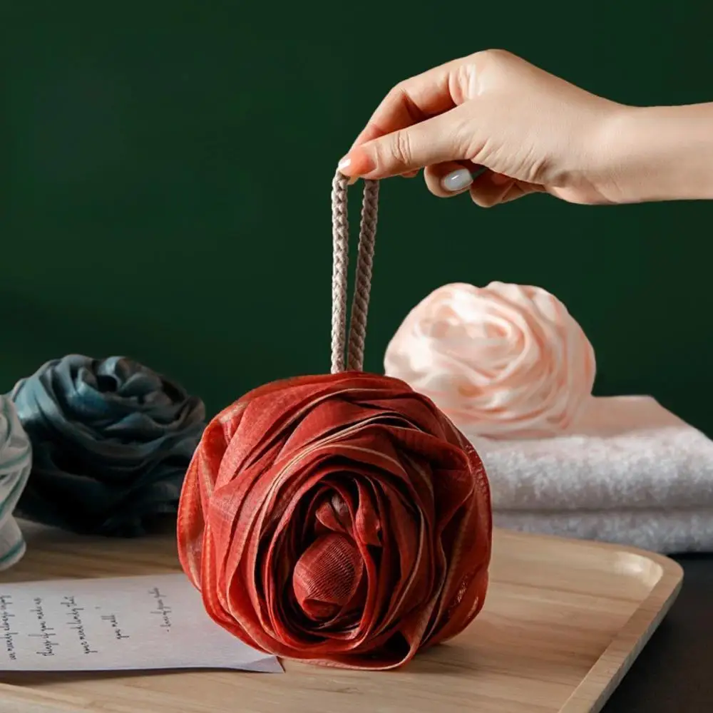 

Exfoliating Bath Sponge Rose Shaped Exfoliating Shower Sponge Bath Shower Loofah Sponge Bath Mesh Shower Ball Body Scrubber