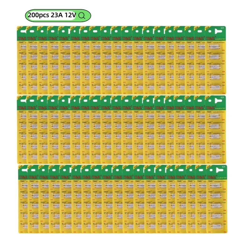 

200pcs 23A 12V Battery A23 Alkaline Batteries 23A E23A A23 23GA A23S for Remote Control Doorbell Toys Car Key Calculator