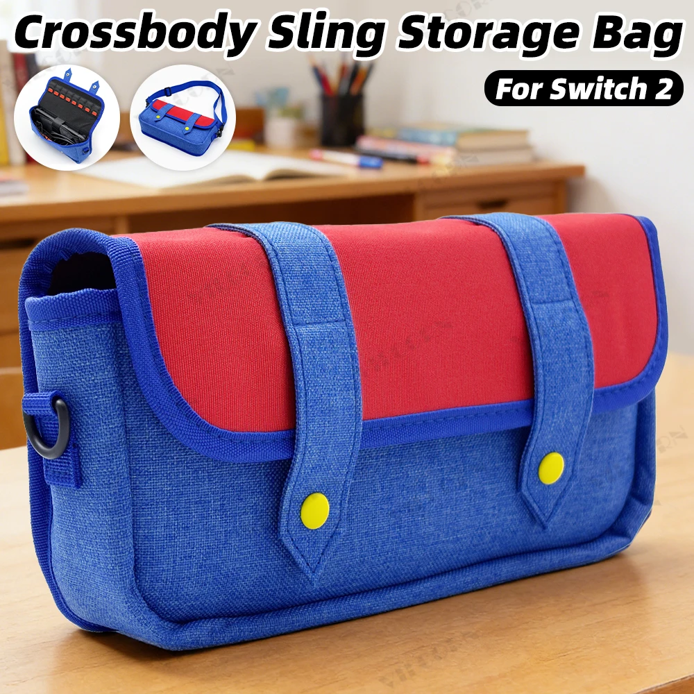 Umhängetasche für Switch2 & Switch Oled, Tragetasche, Handtasche für Switch2-Zubehör, Tasche für Cosplay & Kinder