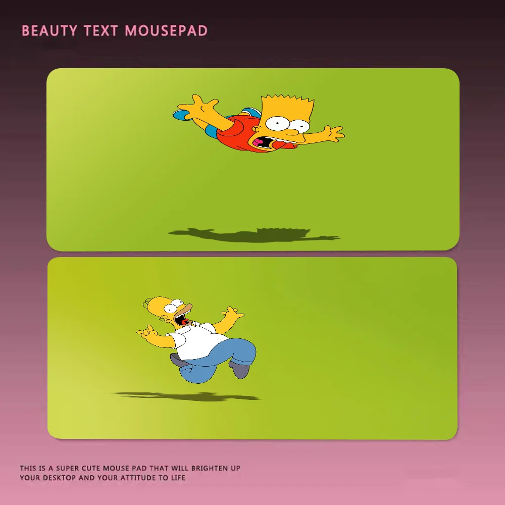 The Simpsons In Stocked Large Mouse Pad PC Computer Mat Size For Large Edge Locking Game Keyboard Pad