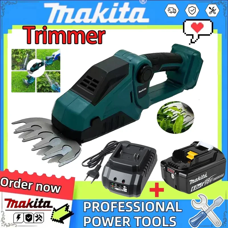 

Makita Electric Grass 2-in-1 Mini Handheld Cordless Hedge Trimmer Shears Operated Shrubbery Trimmer for Garden