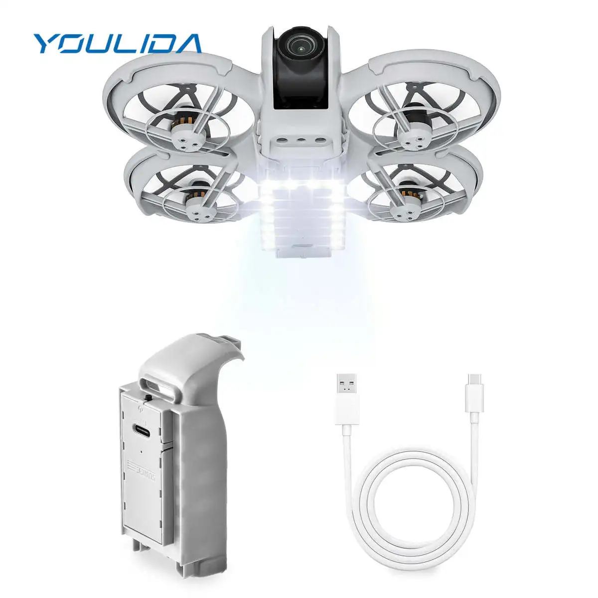 Neo LED Landing Gear for DJI Neo Drone Night Flight Light Extension 10mm Height Leg Luminous Tripod Rechargeable Accessories