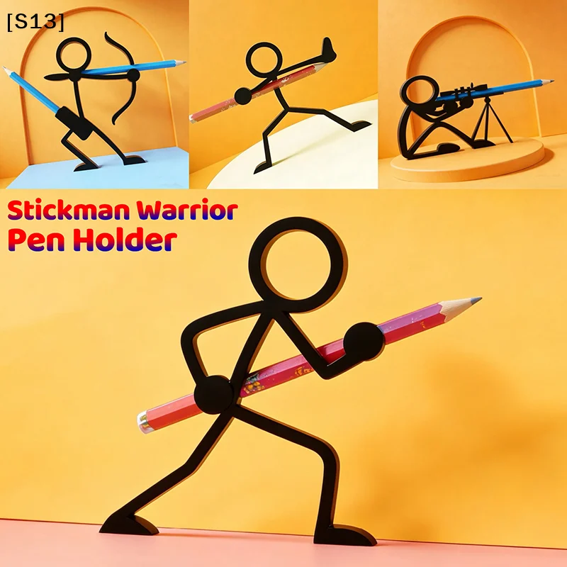 

3D Printed Stick Figure Pencil Holders, Pen Racks, Pen Holders, And Desktop Ornaments In Four Different Shapes[Q]Q@