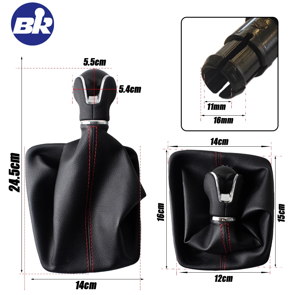 5/6 سرعة دليل الجلود والعتاد التحول المقبض ل سيات ليون III 3 MK3 2012 2013 2014 2015 2016 2017 2018 2019 2020 اكسسوارات السيارات #6