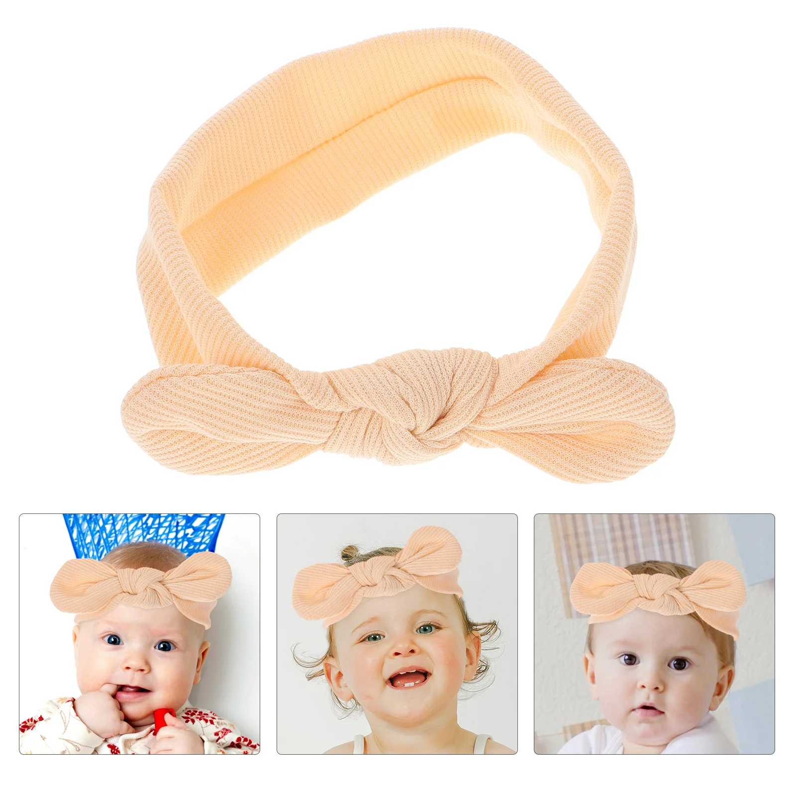 

Baby Headbands Bow Newborn Girl Toddler Soft Knitted Elastic Hairbands For Infant Polyester Cute Party Wear Headband For Baby