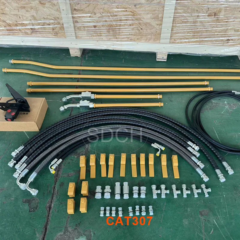 Excavator Aux Pipe Line Hydraulic Hammer Breaker Piping Kits For 303 305 307