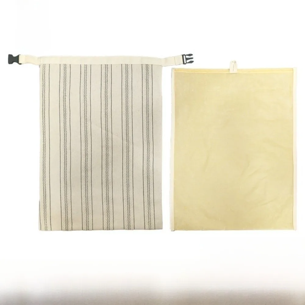 Reusable Beeswax Bread Bags Beeswax Coated Organic Linen Reusable Food Wrap Bags Airtight Design Large Capacity