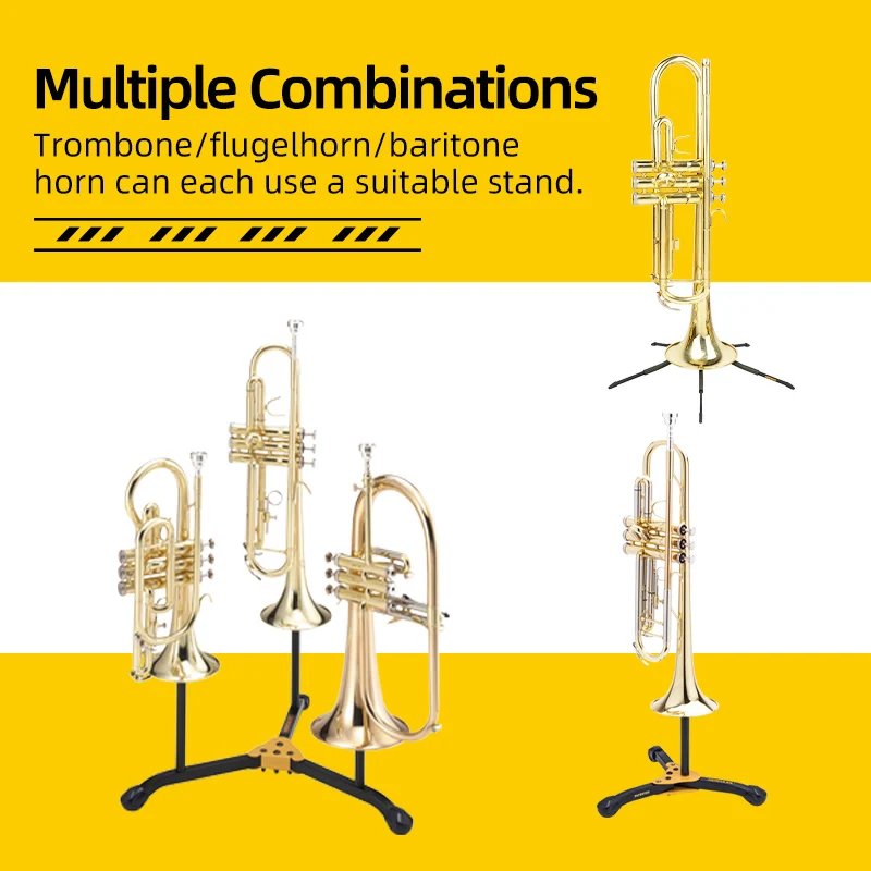Hercules Ds510B Trumpet Stand for B-Flat Trumpet, Universal Instrument Stand, Trumpet Display Stand