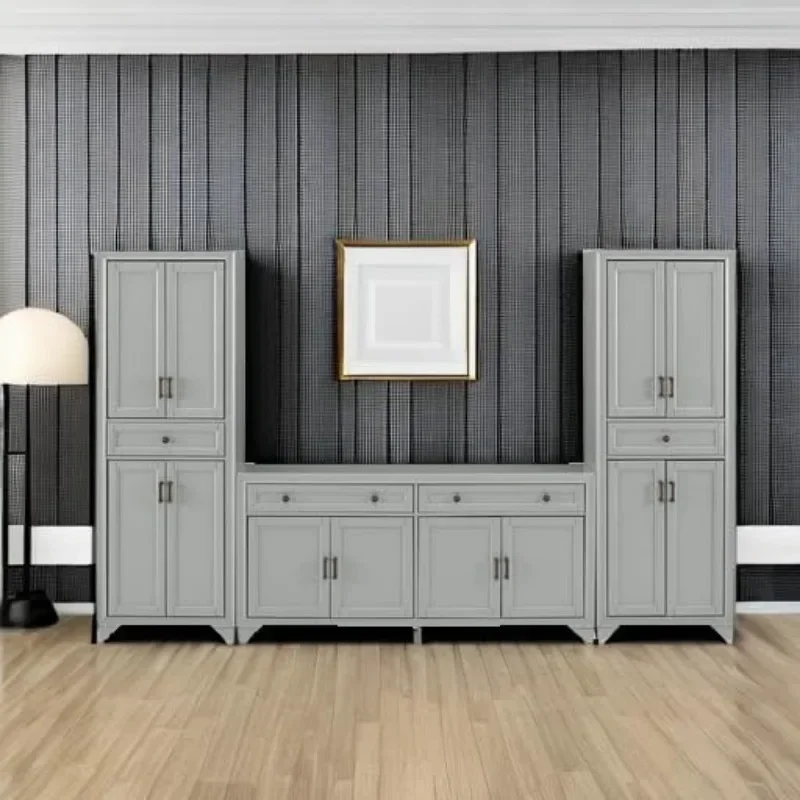 

Tara Piece Sideboard and Pantry Set，Suitable for living room, easy to assemble sideboard buffet cabinet