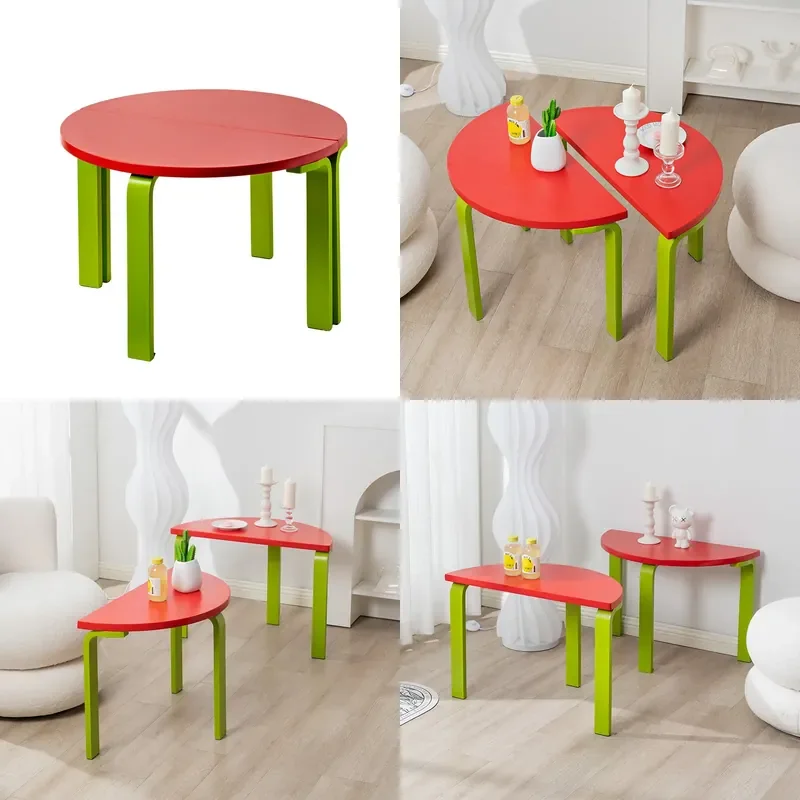 Nordic Round Modular Coffee Table Set with Storage for Living Room Sofa Corner Home Furniture