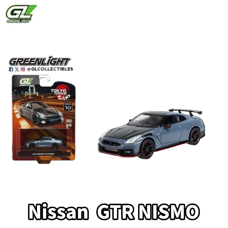 

GreenLight 1:64 2024 Nissan GTR NISMO (KCE) 235110C die-cast alloy car model, a gift for friends, an adult collection piece.