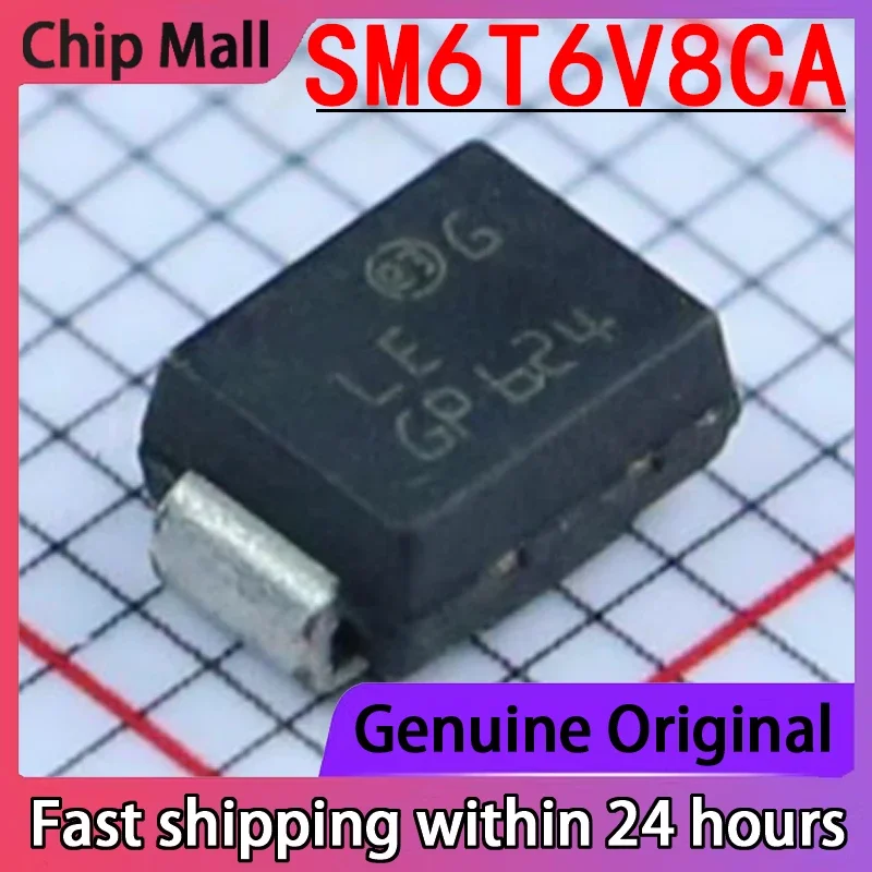 

10 шт. новый оригинальный SM6T6V8CA посылка SMB электростатическая и защита от перенапряжения (TVS/ESD)