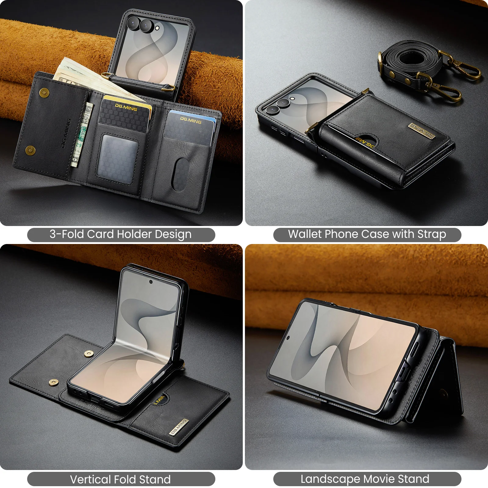 Étui de protection en cuir pou - Phone Wallet Combo avis et prix