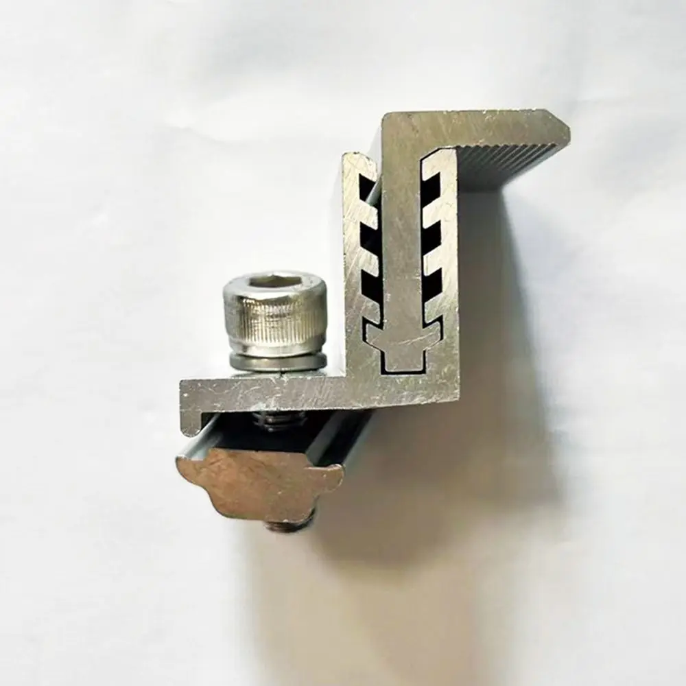 4Pcs Adjustable Solar Panel Clamps Medium Pressure Side Pressure Solar Panel Mounting Z Brackets Aluminum Durable