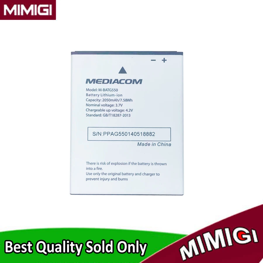 Original 2050mAh Lithium-ion M-BATG550 Battery For Mediacom Mobile Phone Cellphone