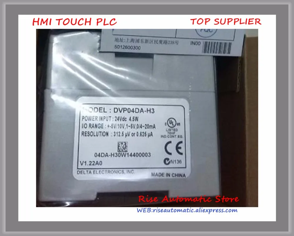 Original PLC 4 Point 12-Bit DVP04DA-H2 DVP04DA-H3 DVP04DA-E2 4 Point 14-Bit Resolution Analog I/O Module