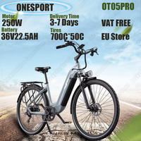 ONESPORT OT05 Pro Electric Bicycle 250W 36V22.5AH Hydraulic Disc Brakes Adult City Electric Bike 700C*50C Tires Mountain E-bike