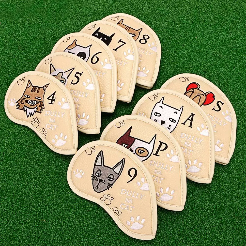 

Accessories Protective Cover Embroidery Golf Iron Covers Set Golf Club Cover Golf Iron Headcover Head Cover Golf Headcovers