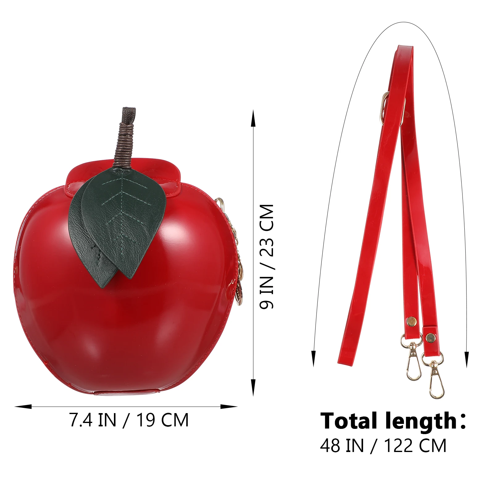 Girl Crossbody Bag Cute Apple PU personality women Shoulder Bag Simple Small Satchel cartoon Apple Shaped Coin Bag multiuse bag