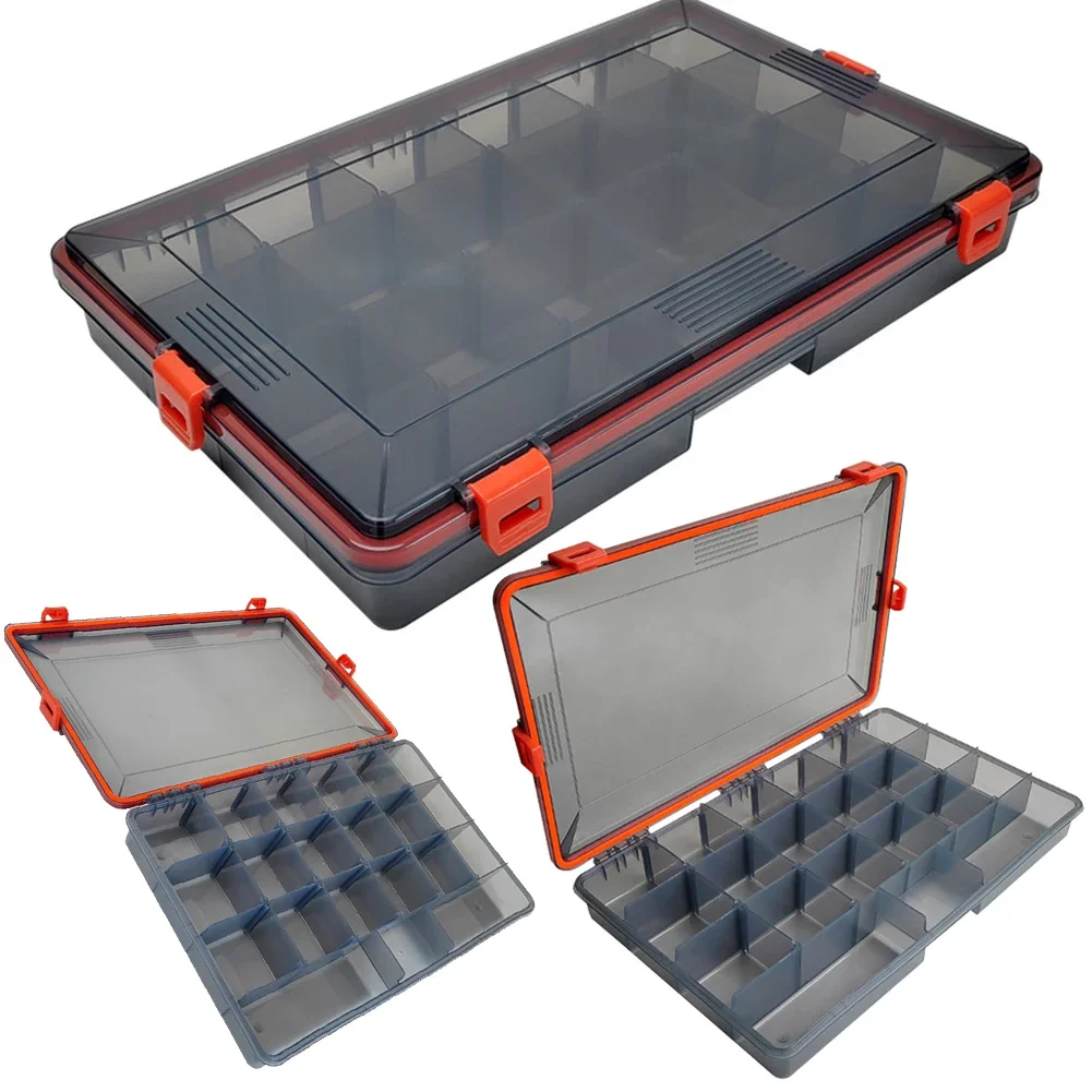 Fishing Tackle Box Fish Hook  Case Large Capacity Sealed Fishing Bait Box with Detachable Board  Outdoor Fishing Hungary Spexcel