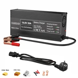 14.6V 20A LiFePO4 caricabatteria da auto 4S 12 Volt 20Amp Deep Cycle Marine Solar 12 V 10A litio ferro fosfato Golf Cart RV