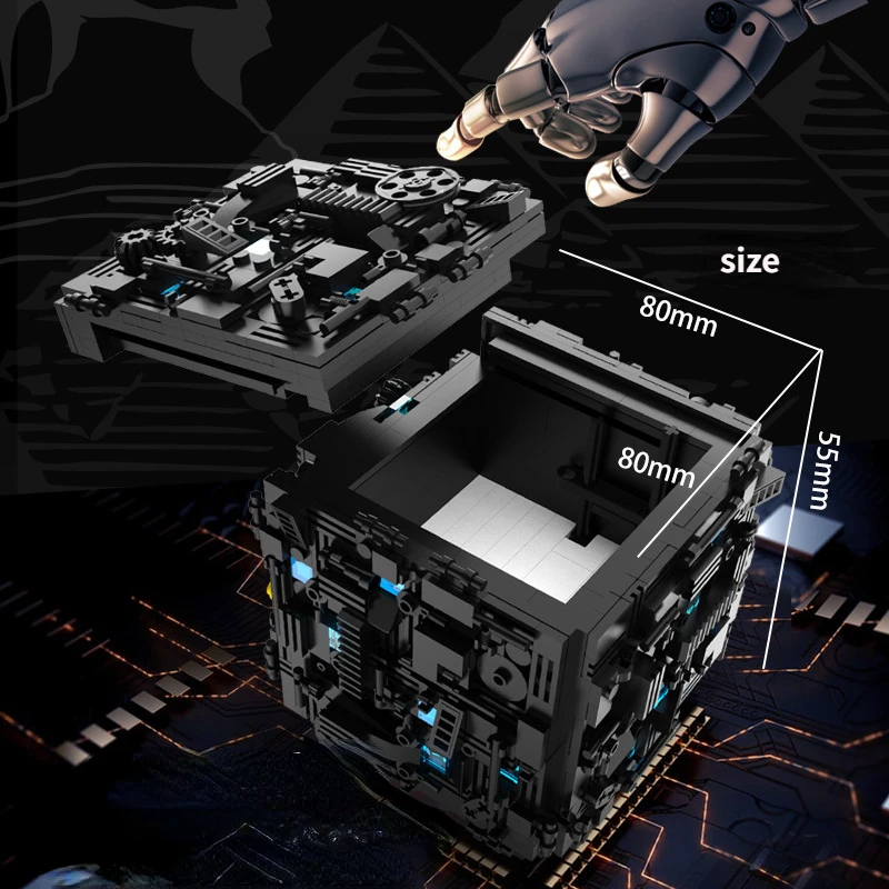 MOC 7th Generation Mechanism Decryption Box Building Blocks Puzzle Assembly Toy Safe Adult Difficult Boy Hobby Gift Collection