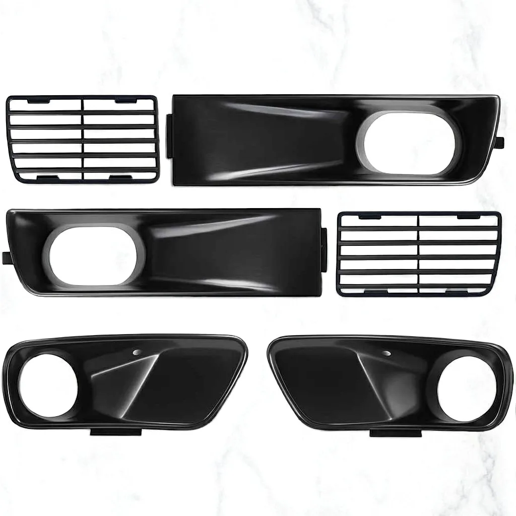 

Set of 6 Front Bumper Air Intake Signal Grille Covers for Euro Bumper VW MK3 Golf GTI VR6