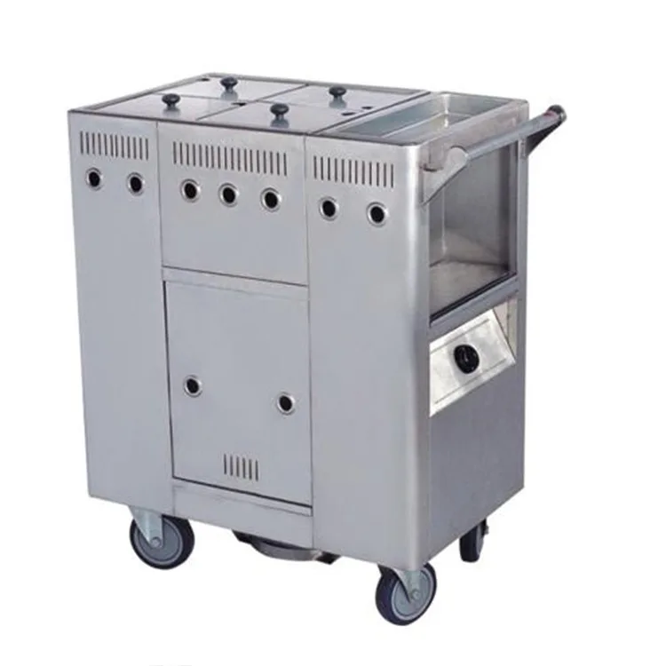 

Commercial Stainless Steel Hot Porridge Transport Vehicle Is Suitable for Hotel Canteens.