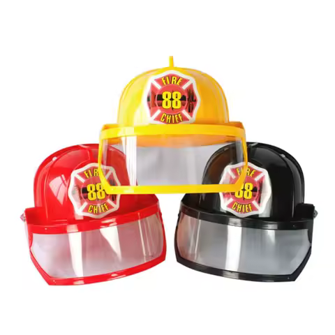 Kids Fireman Hat Firefighter Costume Fireman Helmet Halloween Dress Up Props Funny Party Hats