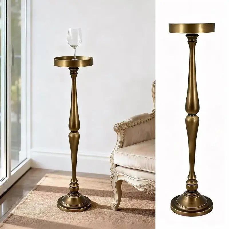 American simple sofa edge round martini coffee wrought iron coffee beverage rack bedside small corner