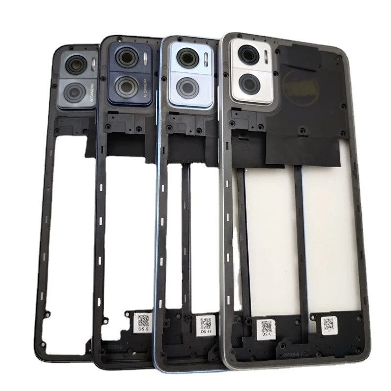 

For Motorola Moto E22 E32 Phone Middle Frame+Camera Frame Lens+Side Button Housing Bezel Repair Parts