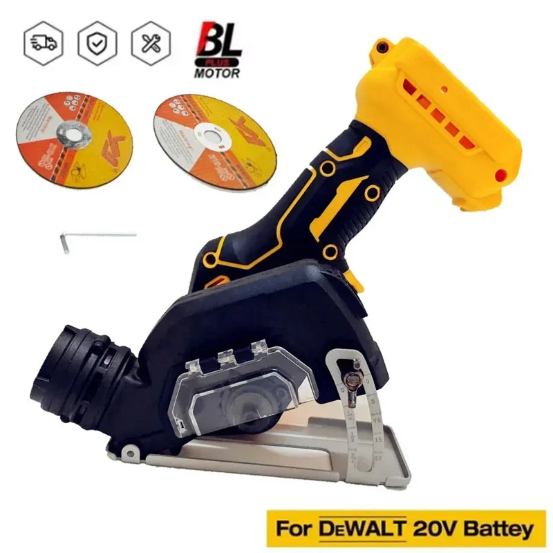 

Fit for DeWALT 20V Battery Cordless Angle Grinder 3 Inch Handle CUT OFF Electirc Cutting Mini Circular Saw Machine Power Tools