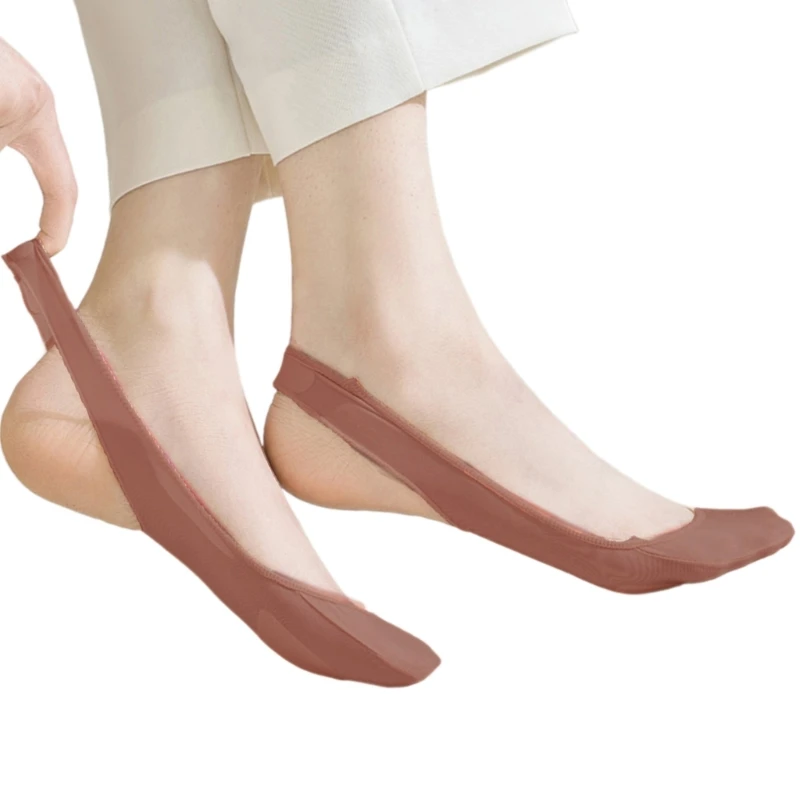 

Women Cool No Show Liner Socks Half Foot Strap Back Ball of Foot Cushion Socks With Ventilated Mesh And Shock Absorption 15UB