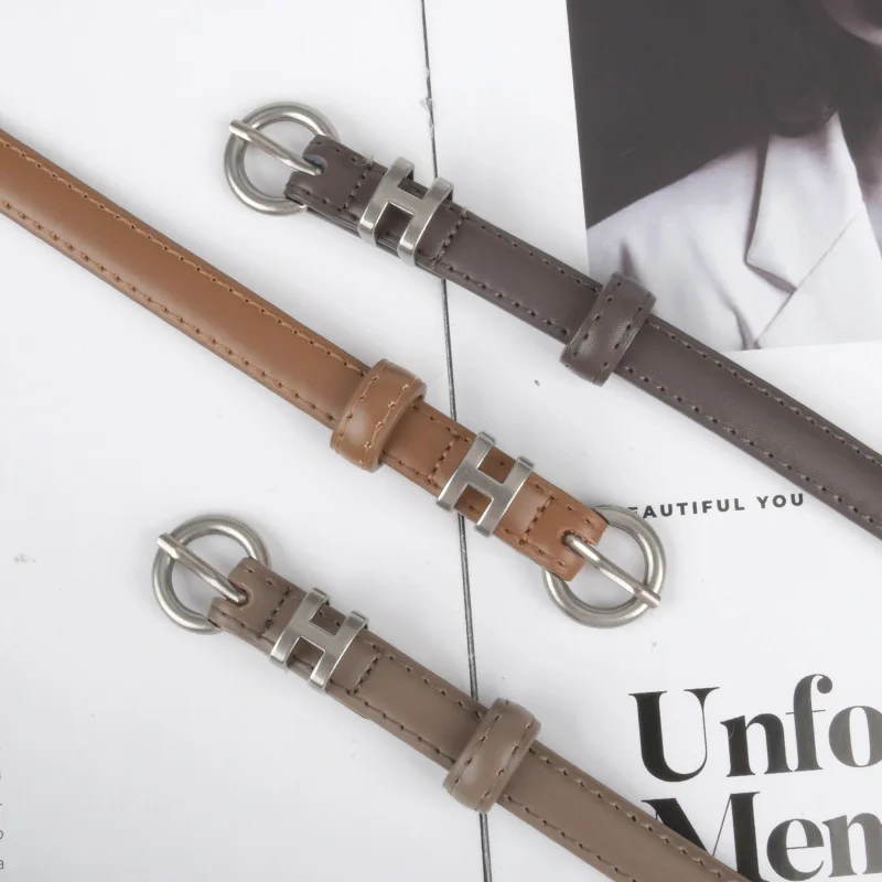 เข็มขัดแท้ใหม่เอี่ยม, กางเกงยีนส์, กางเกงลำลอง, ชุดเดรส, เข็มขัดคุณภาพสูง, เข็มขัดของผู้หญิงมีแบรนด์หรู, เข็มขัดผู้หญิงดีไซน์เนอร์