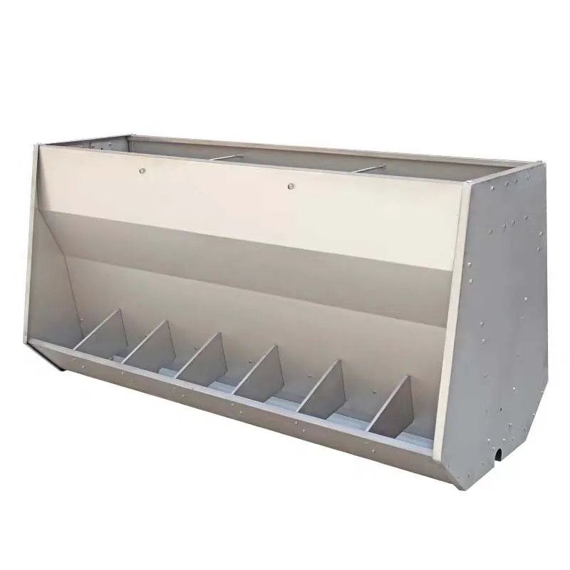 Automatic stainless steel double side pig trough Automatic nursery fertilizer trough Automatic feeder for single-sided pigs