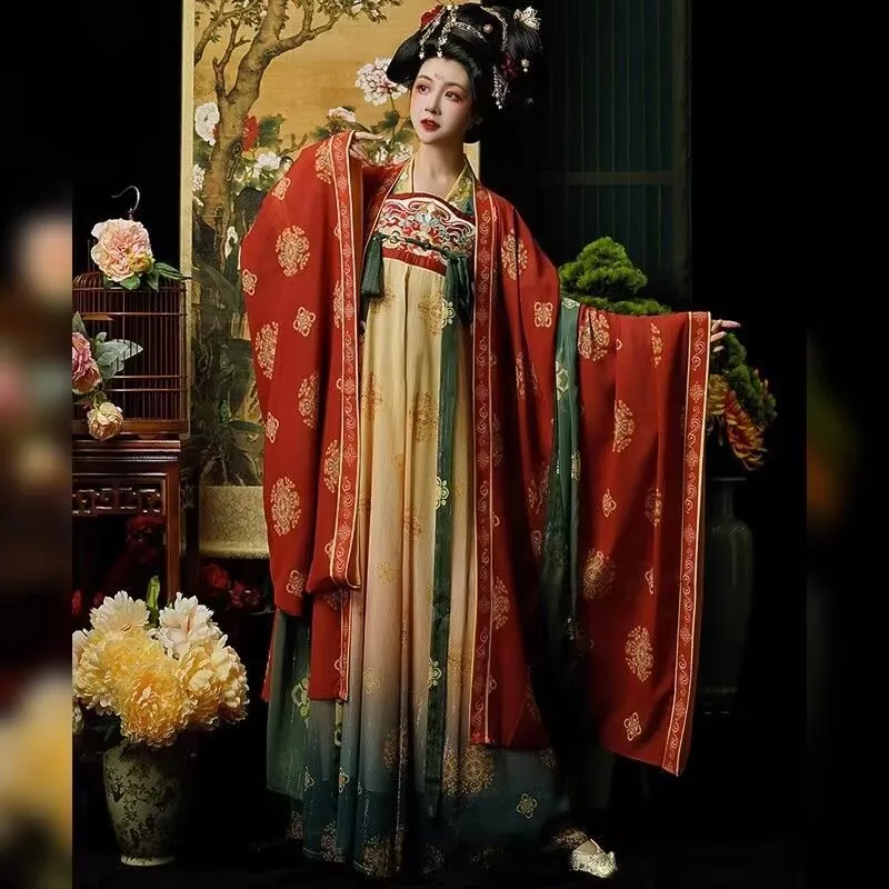 Plus Size 4XL Hanfu Dress Women Chinese Ancient Traditional Hanfu Carnival Cosplay Costume Oversized Tang Suits Hanfu Dress